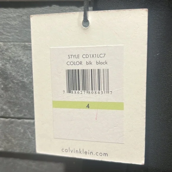 Calvin Klein Sleeveless FullyLined Tailored Dress wSunburst Asymmetrical Pleats - Picture 6 of 6